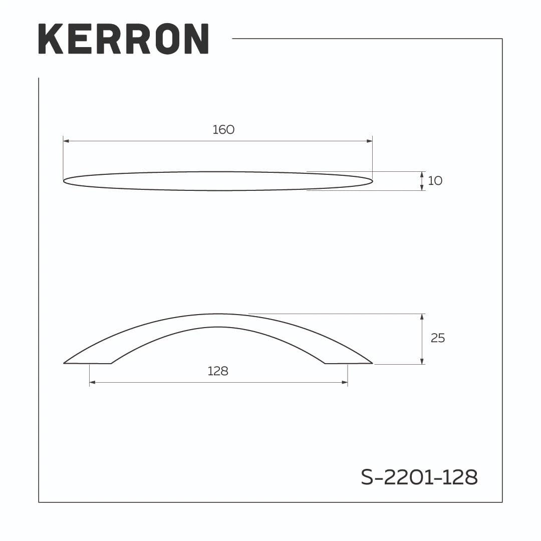 Ручка скоба KERRON Хром матовый 128 мм S-2201-128 SC