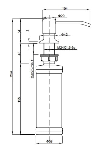 Дозатор для мыла Granfest Quarz Черный Z-5001 черный