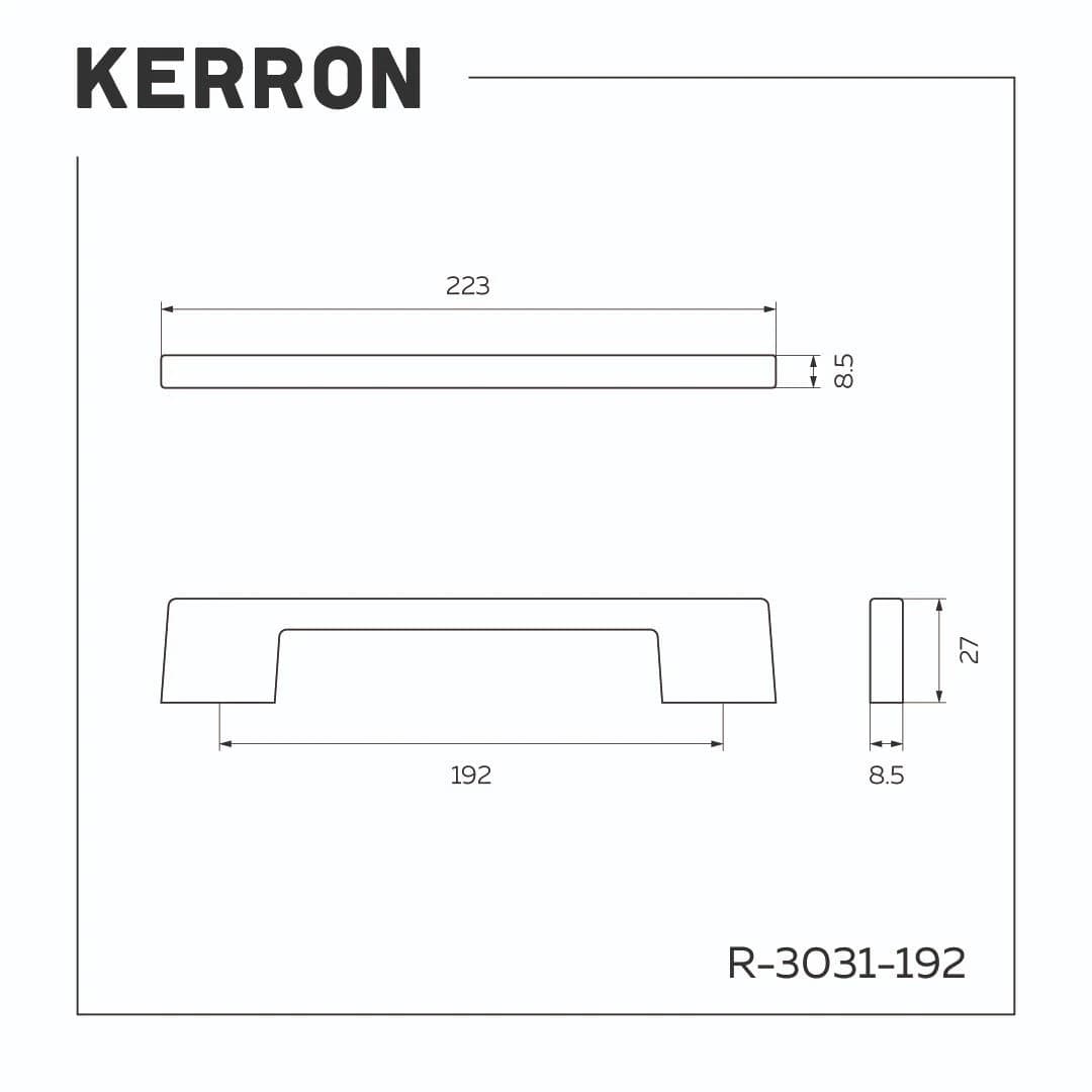 Ручка скоба KERRON Белый матовый 192 мм R-3031-192 WT