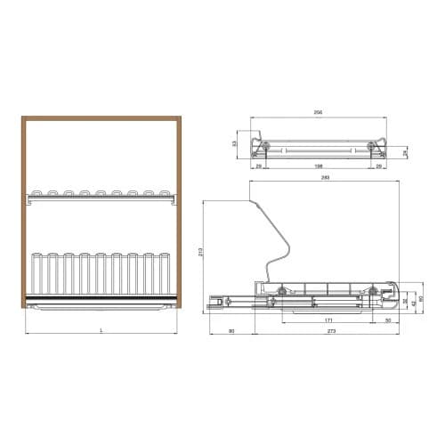 Сушка для посуды MAKMART Нержавеющая сталь 717KIT60XC516-16