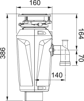 Измельчитель отходов FRANKE Красный SLIM 100