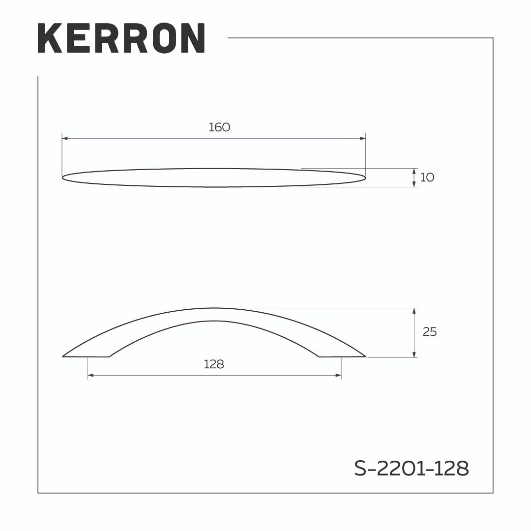 Ручка скоба KERRON Хром матовый 128 мм S-2201-128 SC