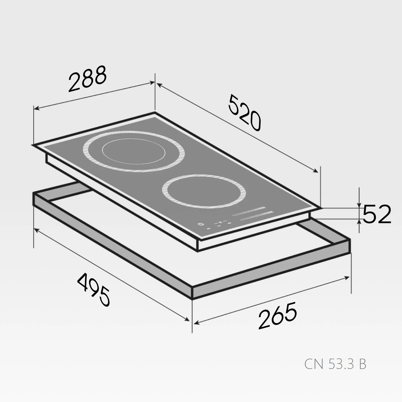Варочная панель ZIGMUND SHTAIN Черный CN 53.3 B