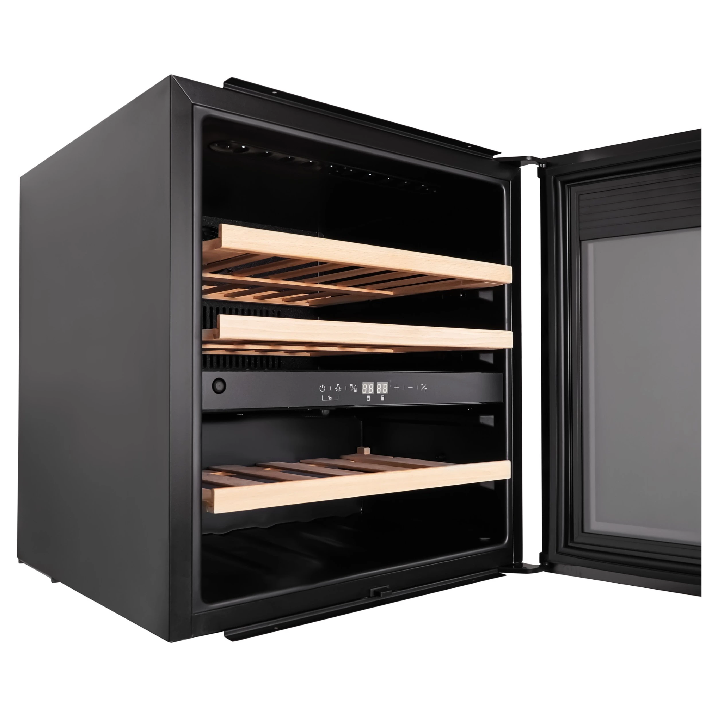 Винный шкаф KORTING Черное стекло KFW 604 DB GN