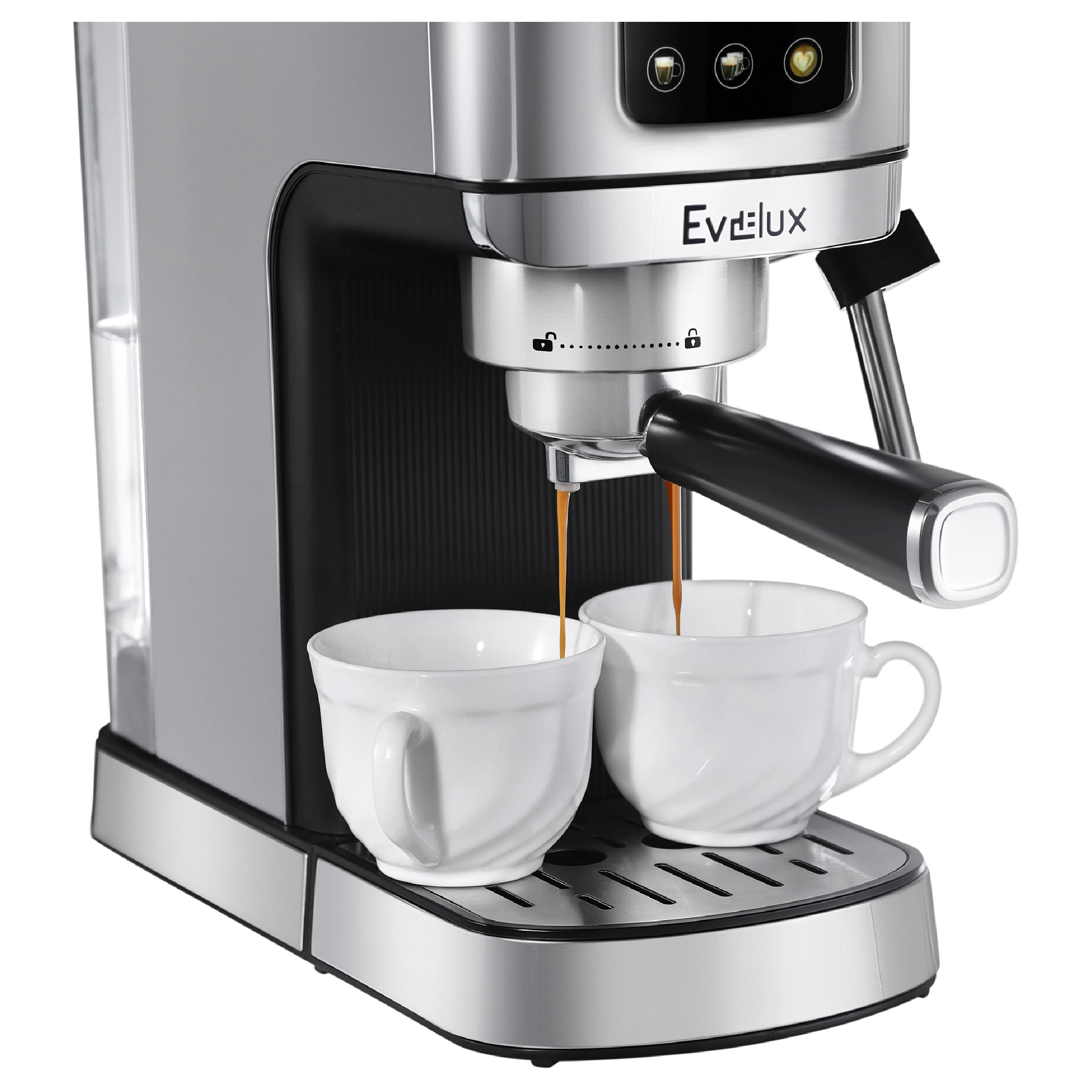 Кофеварка эспрессо EVELUX Черный ECM 1009 Aroma