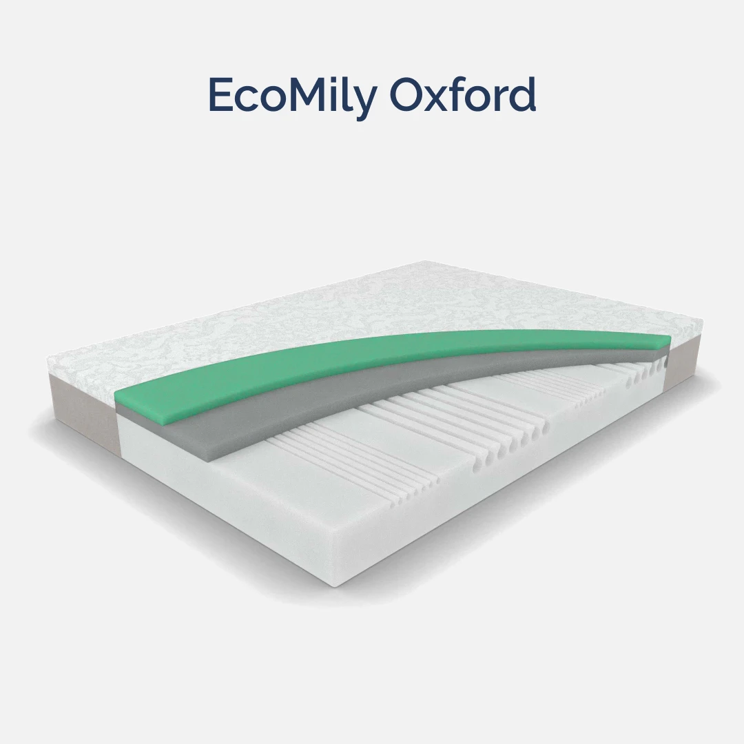 Матрас ортопедический двуспальный 1800х2000х240 мм ECOMILY Белый Oxford