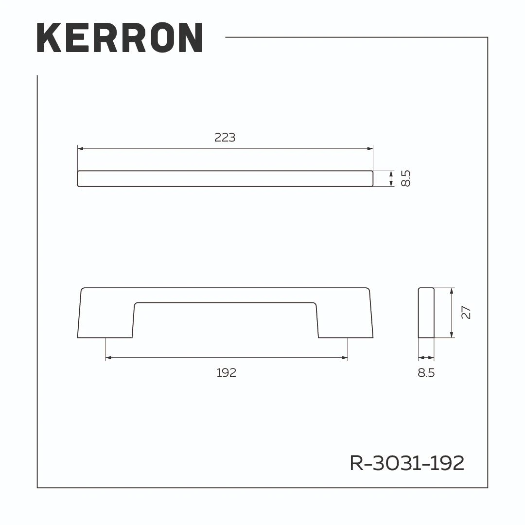 Ручка скоба KERRON Белый матовый 192 мм R-3031-192 WT