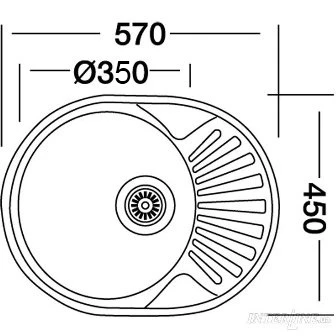 Мойка КИТАЙ Нержавеющая сталь SinkLight 5745L 0,8 (УЦЕНКА)