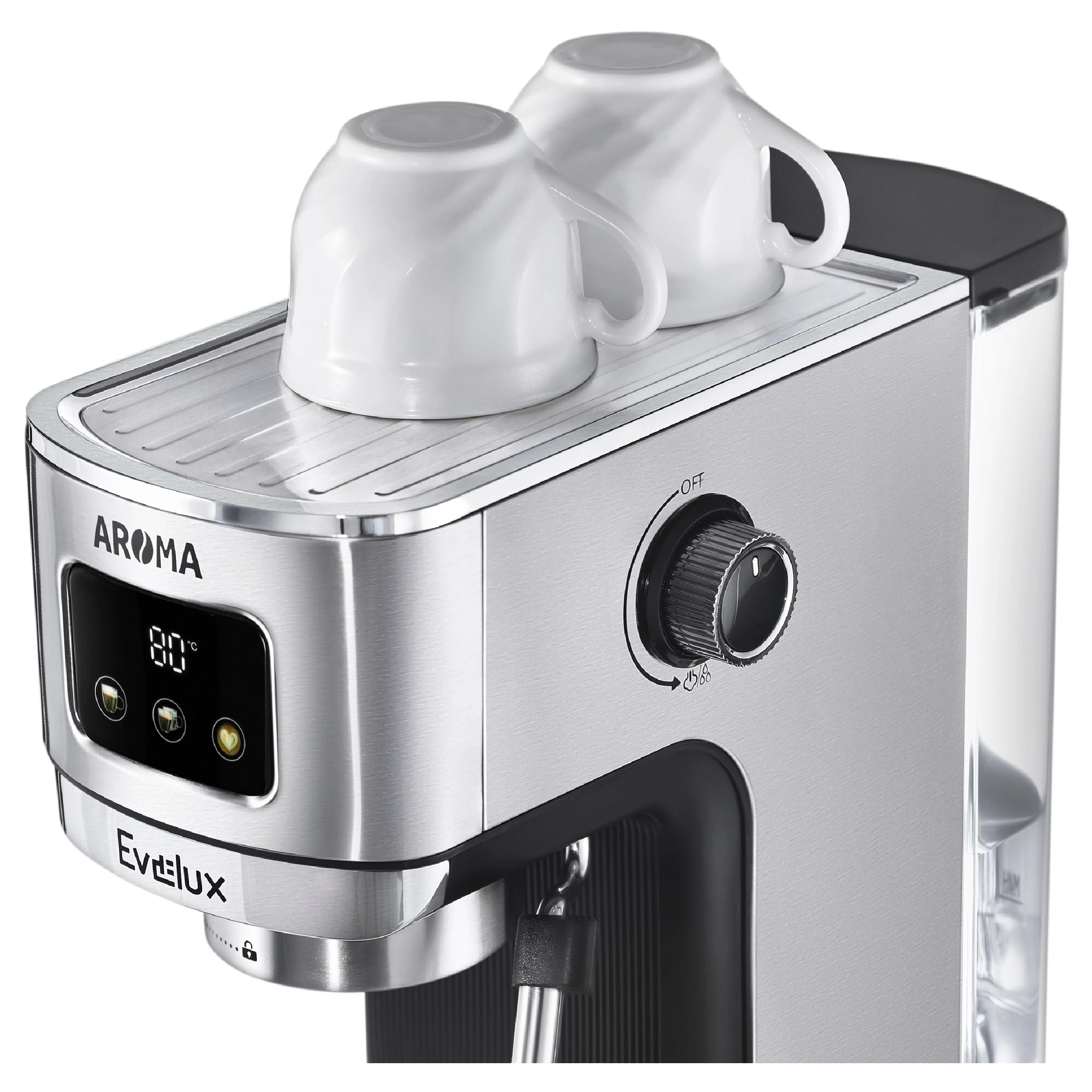 Кофеварка эспрессо EVELUX Черный ECM 1009 Aroma